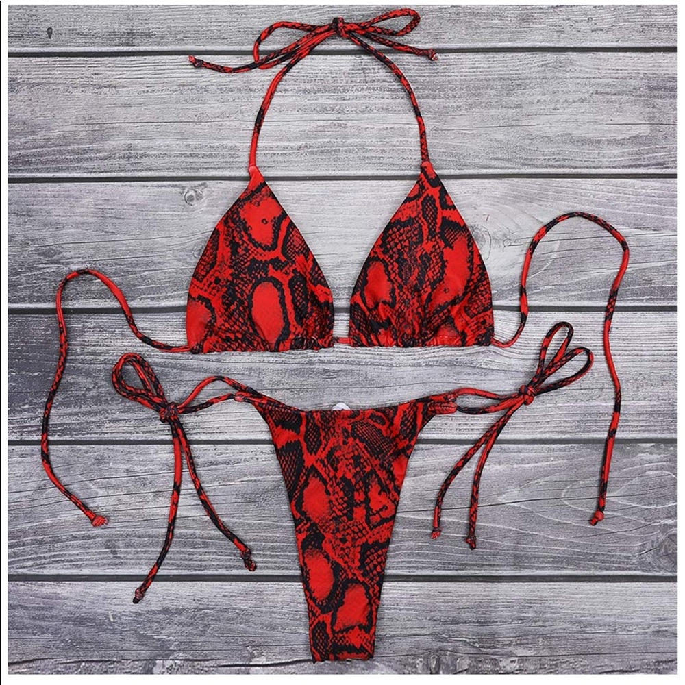Tie side bikini set